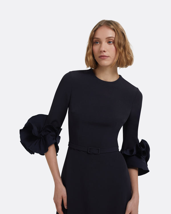 Safiyaa Belen Long Dress In Midnight Navy