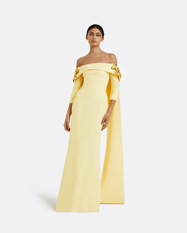 safiyaa Bellara Pale Yellow Harness & Soshin Dress