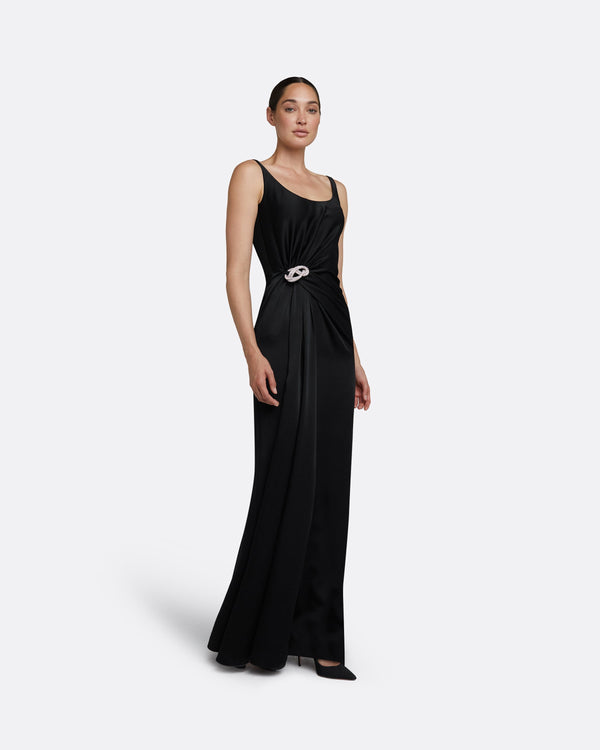 Safiyaa Bendetta Black Long Dress