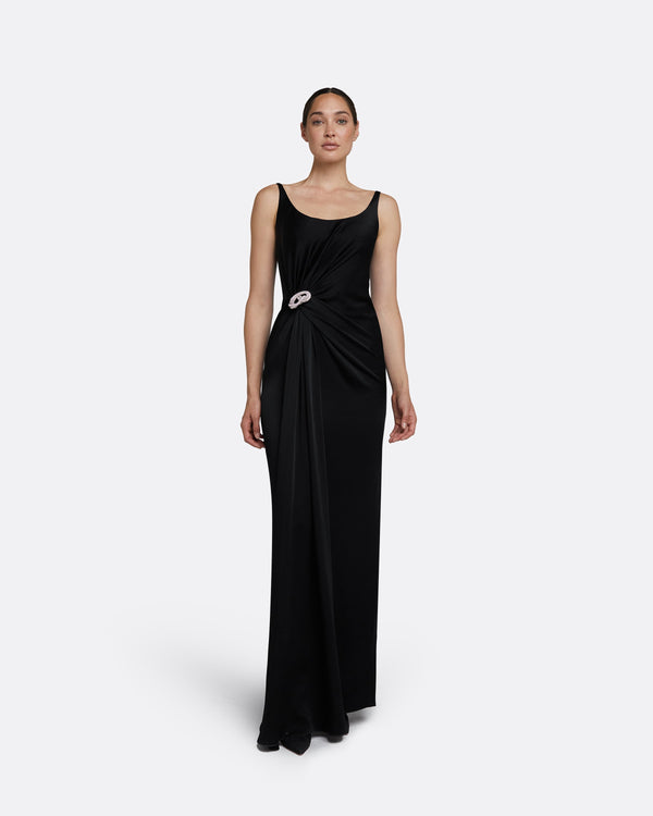 safiyaa Bendetta Black Long Dress