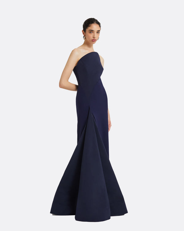 Safiyaa Bengi Azurite Blue Long Dress