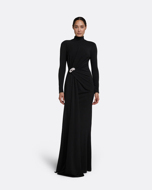 safiyaa Benni Black Long Dress