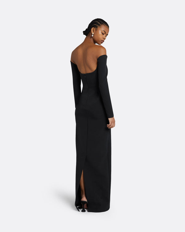 Safiyaa Bessy Black Long Dress