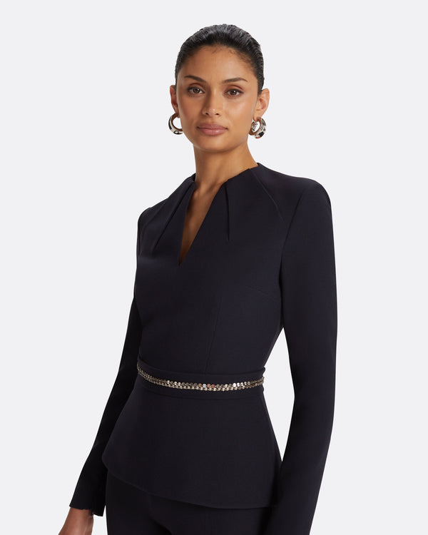 Safiyaa Blanca Midnight Navy Top