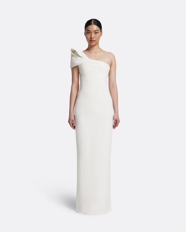 safiyaa Blanchette Long Dress in Ivory