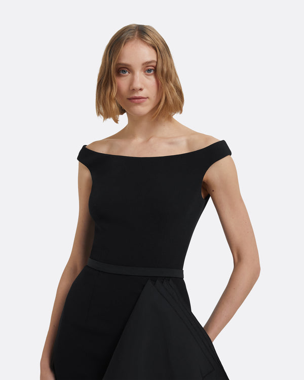 Safiyaa Bree Midi Dress In Black