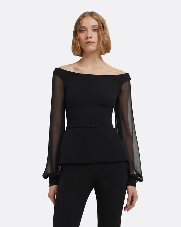 safiyaa Breena Top in Black