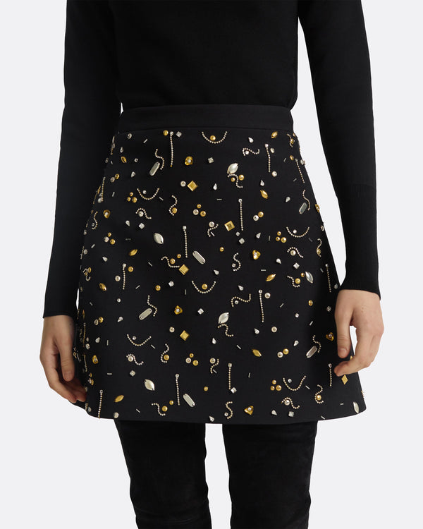 Safiyaa Bronagh Black & Celestial Scatter Skirt