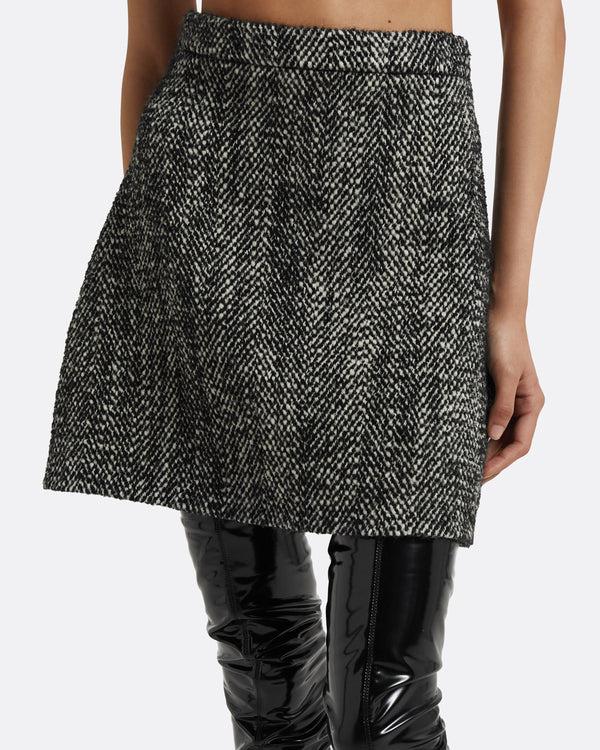 Safiyaa Bronagh Black Wool Skirt