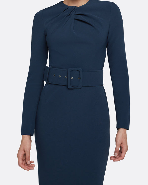 Safiyaa Brunna Ink Blue Midi Dress