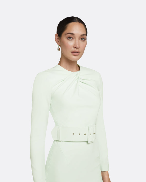 Safiyaa Brunna Spearmint Midi Dress