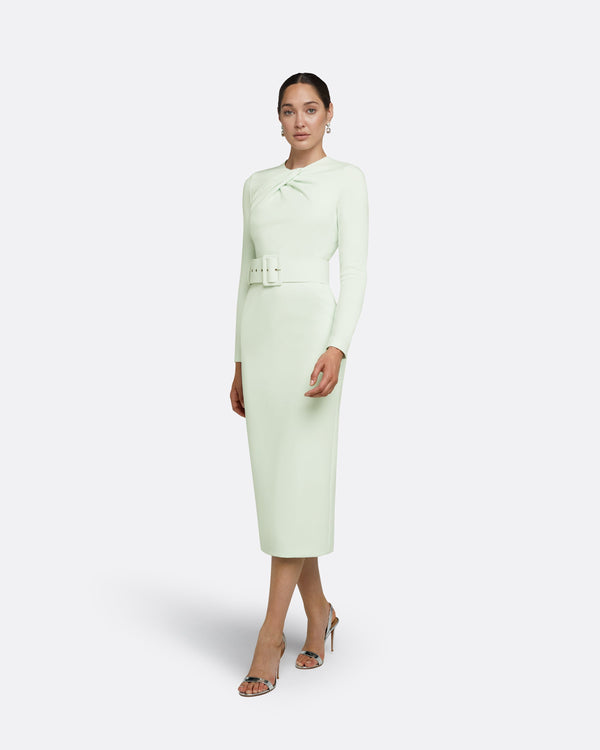 Safiyaa Brunna Spearmint Midi Dress