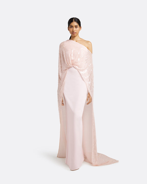 safiyaa Cadenza Barely Pink Long Dress