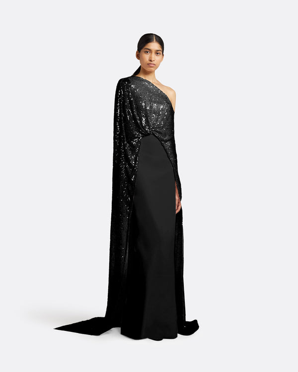 Safiyaa Cadenza Black Long Dress