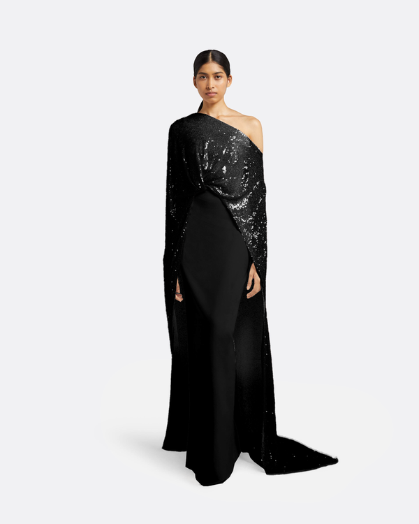 safiyaa Cadenza Black Long Dress