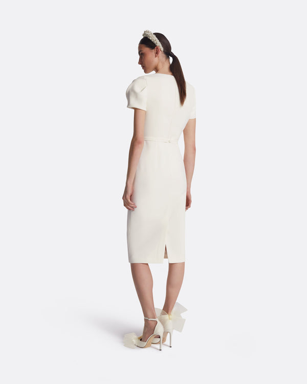 Safiyaa Callina Ivory Midi Dress