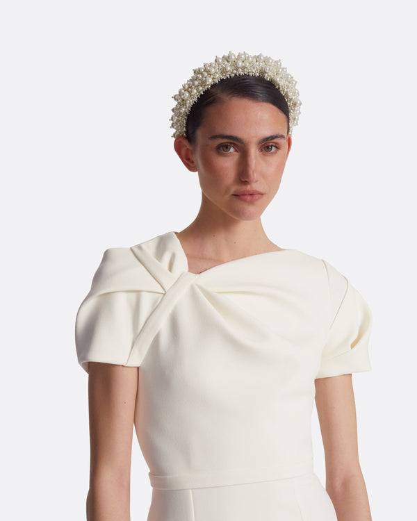 Safiyaa Callina Ivory Midi Dress