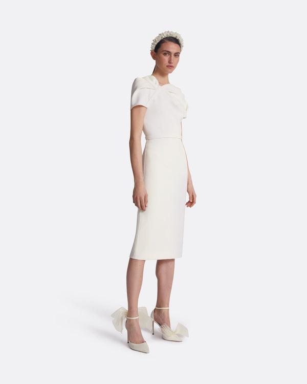 Safiyaa Callina Ivory Midi Dress