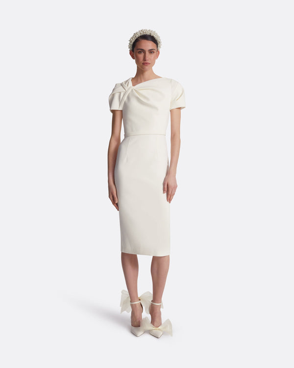 safiyaa Callina Ivory Midi Dress