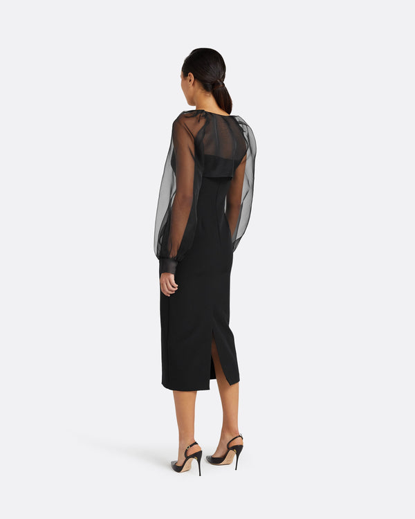 Safiyaa Catalina Black Midi Dress