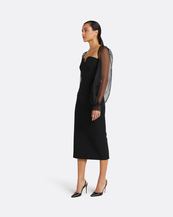 Safiyaa Catalina Black Midi Dress
