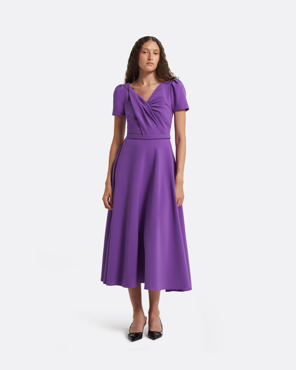 safiyaa Cecilia Lilac Midi Dress
