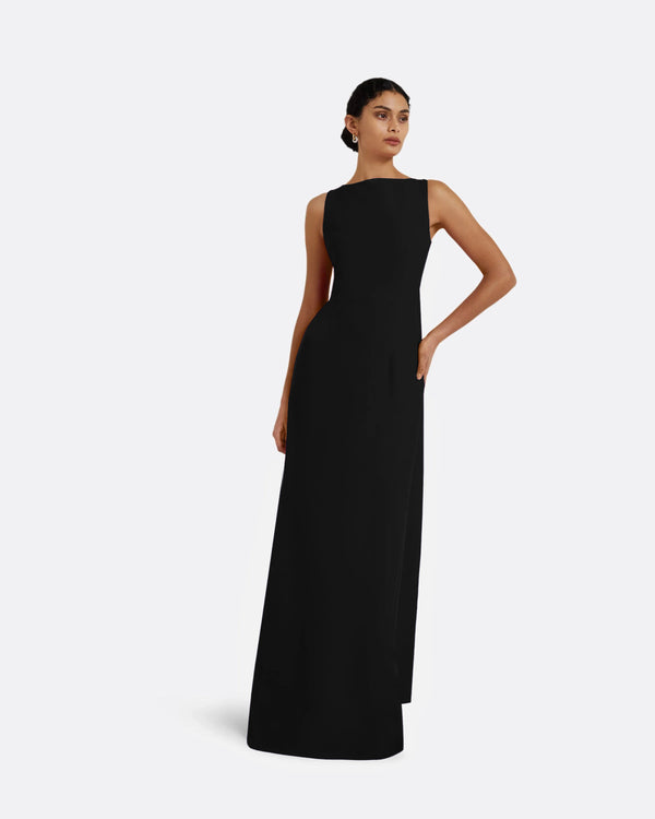 Safiyaa Celestia Black Long Dress