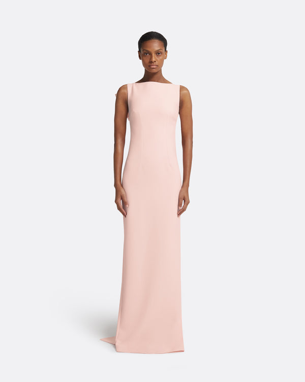 safiyaa Celestia Pale Pink Long Dress
