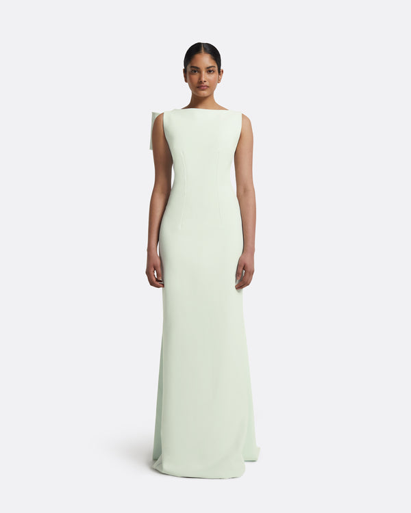 safiyaa Celestia Spearmint Long Dress
