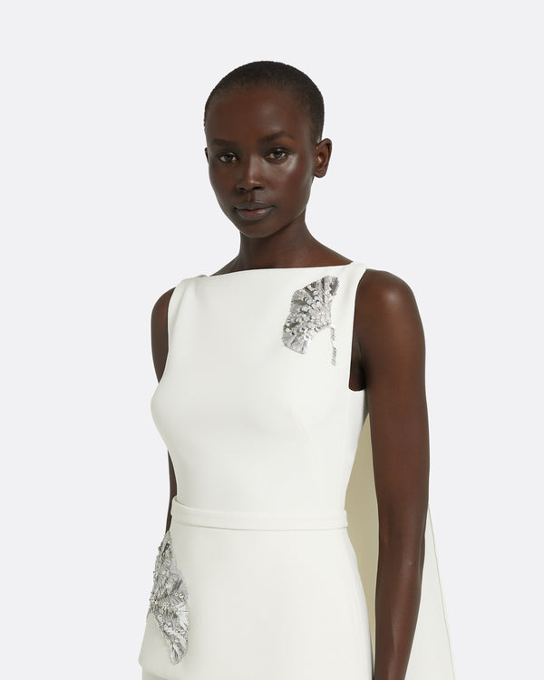 Safiyaa Cemile Ivory Midi Dress