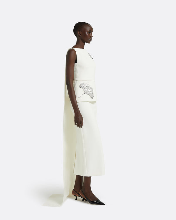Safiyaa Cemile Ivory Midi Dress