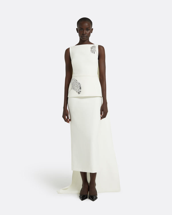 safiyaa Cemile Ivory Midi Dress