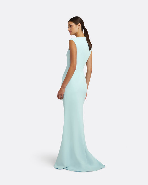 Safiyaa Chantria Baby Blue Long Dress
