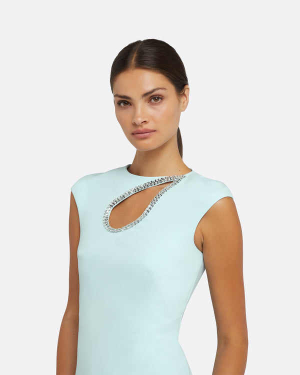 Safiyaa Chantria Baby Blue Long Dress
