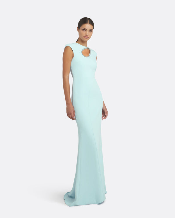 Safiyaa Chantria Baby Blue Long Dress