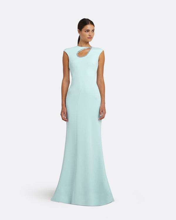 safiyaa Chantria Baby Blue Long Dress