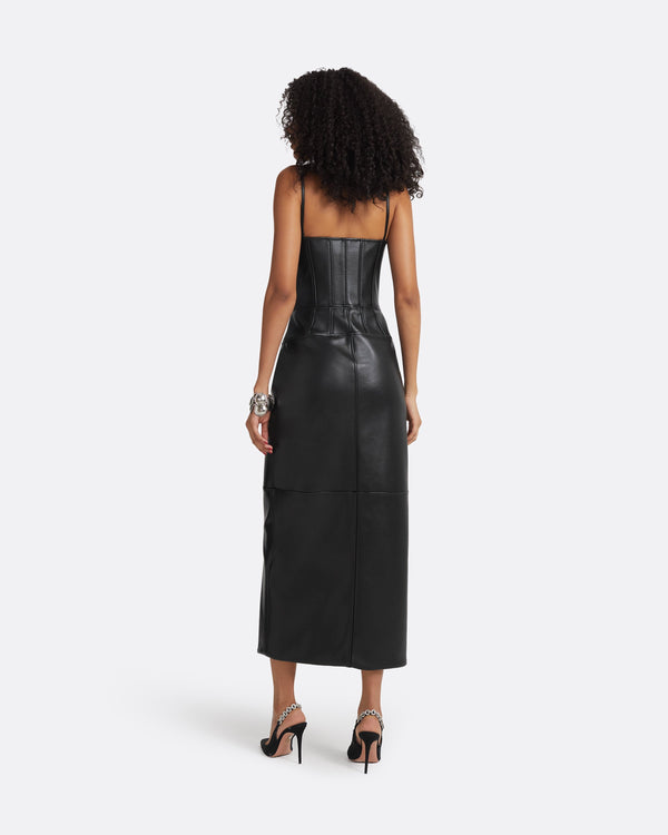 Safiyaa Chelle Black Midi Dress