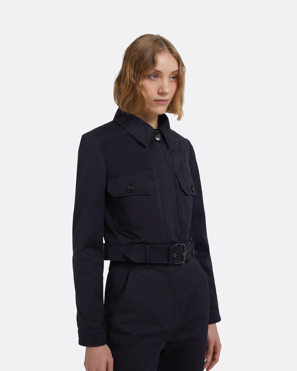 Safiyaa Chelsea Jacket In Midnight Navy