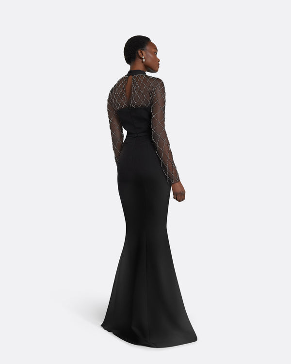 Safiyaa Clarence Black Long Dress