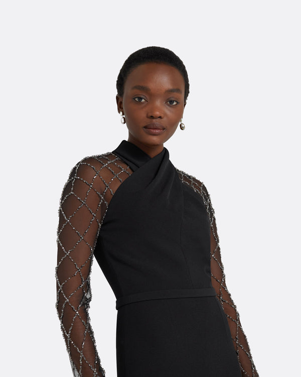 Safiyaa Clarence Black Long Dress