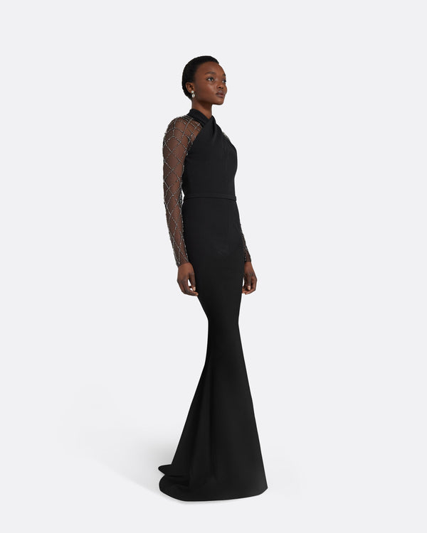 Safiyaa Clarence Black Long Dress