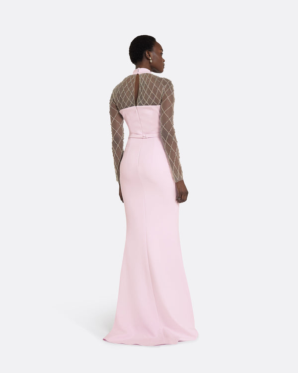 Safiyaa Clarence Lilac Snow Long Dress