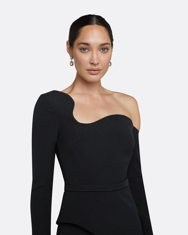 Safiyaa Constanza Black Midi Dress
