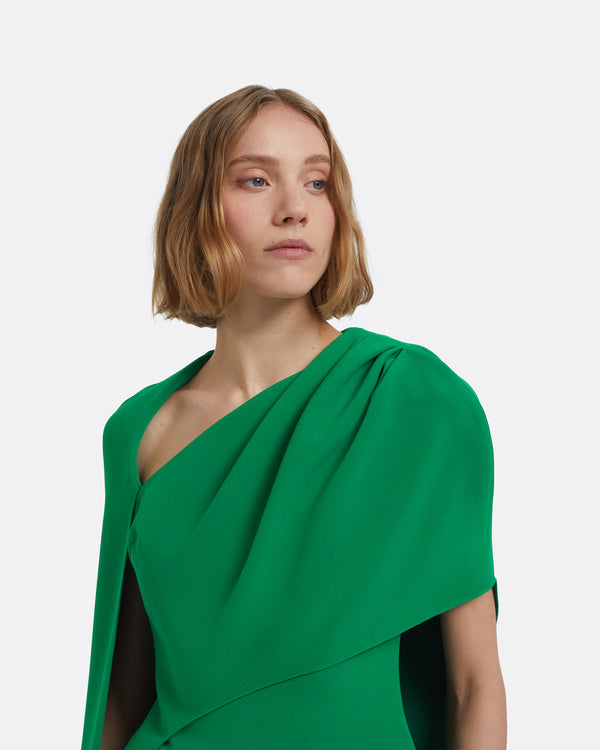 Safiyaa Contessa Long Dress In Jewel Green