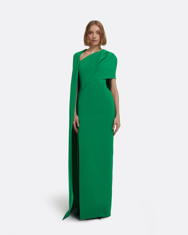 safiyaa Contessa Long Dress in Jewel Green