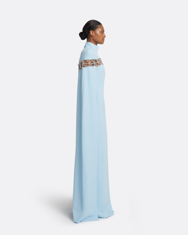 Safiyaa Coran Long Dress In Pale Blue