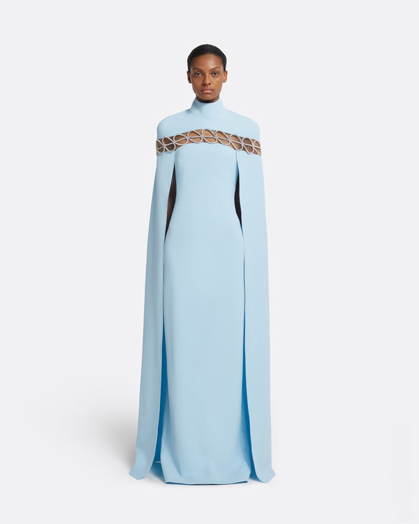 safiyaa Coran Long Dress in Pale Blue