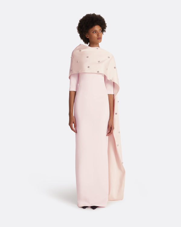 safiyaa Cosette Barely Pink Long Dress