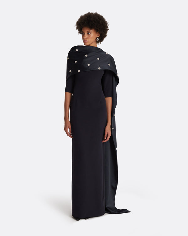 safiyaa Cosette Midnight Navy Long Dress