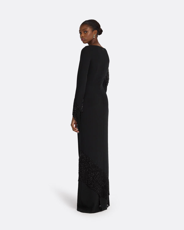 Safiyaa Costella Black Long Dress